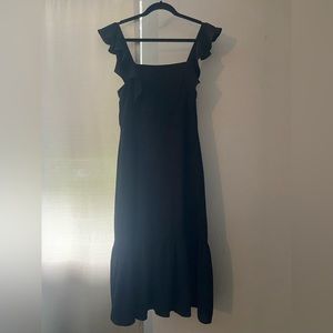 *LIKE NEW* BCBG Paris Black Dress with Ruffle Shoulder Detail
